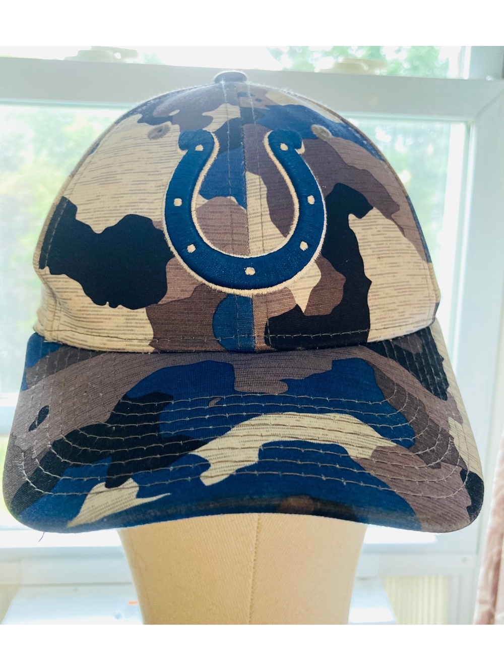 New Era Colts 9FORTY Camo Hat Youth Small Adult Adjustable NFL Blue